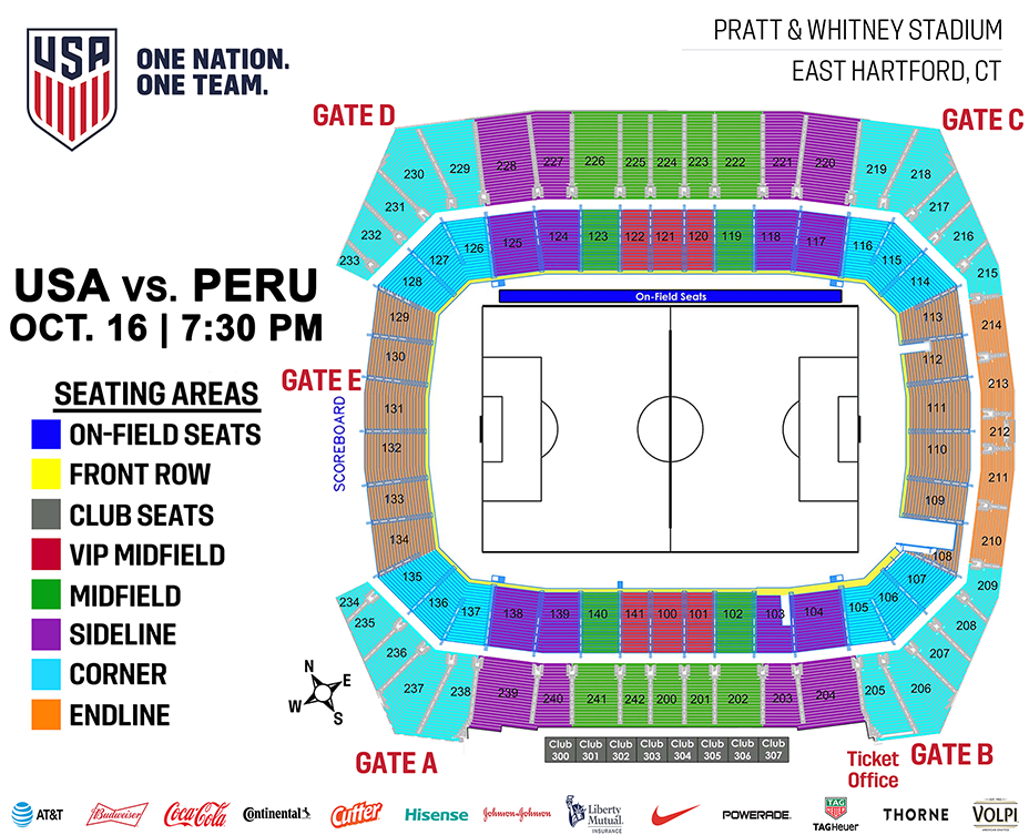 Pratt And Whitney Stadium Seating Chart