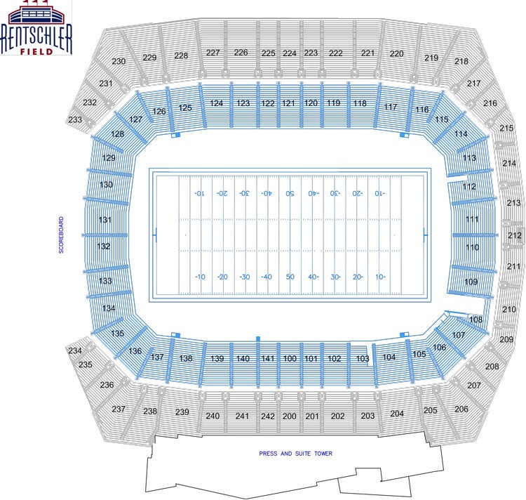 Rentschler Field Seating Chart