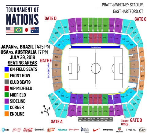 Pratt And Whitney Stadium Soccer Seating Chart