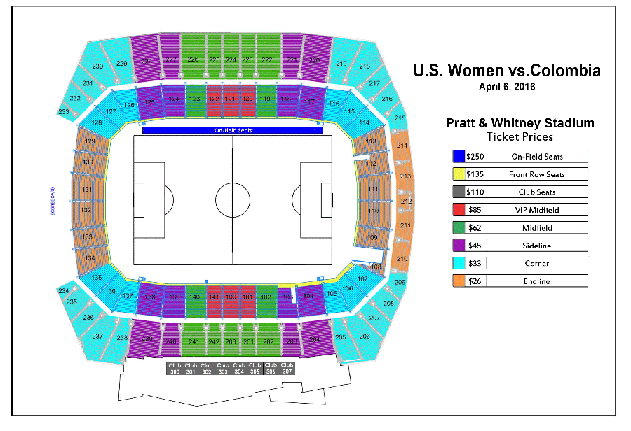 Pratt And Whitney Stadium Seating Chart